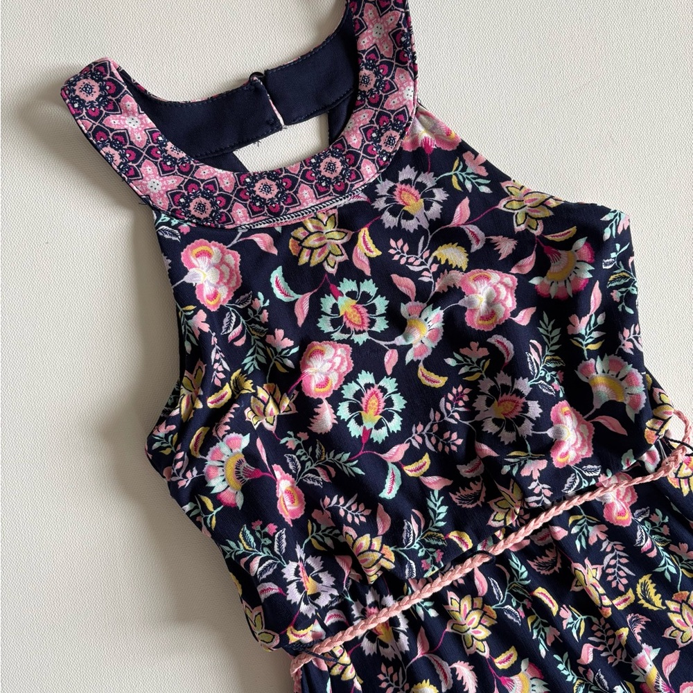 Three Hearts Pink and Navy Dress